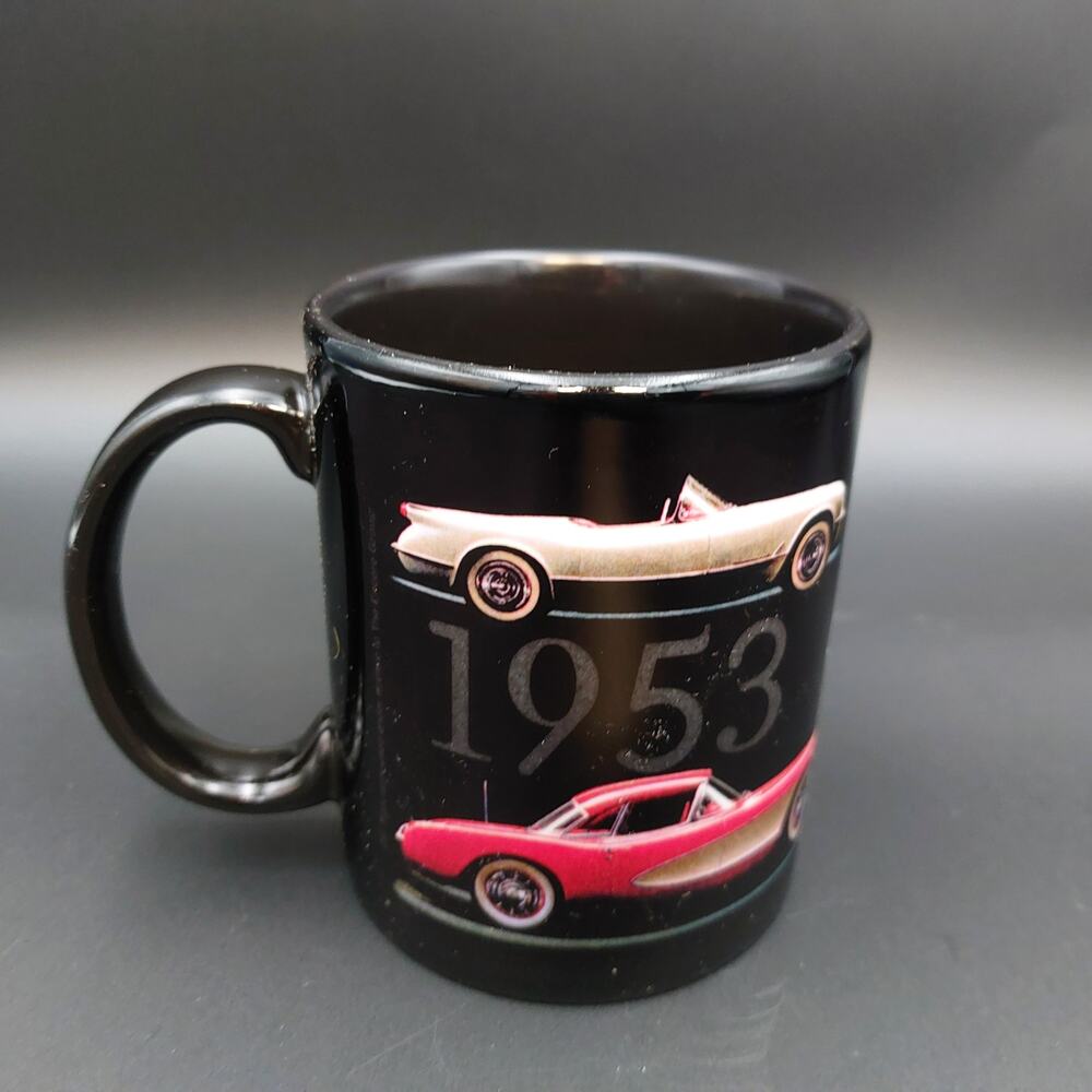 Vintage 2003 Corvette C1 Mug Black Coffee Cup GM Licensed Chevrolet Xpres Retro